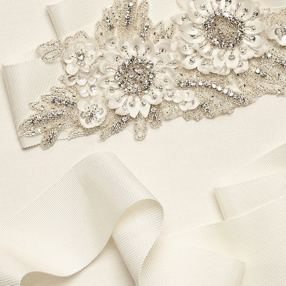 David’s Bridal 3D Floral Appliqué Sash